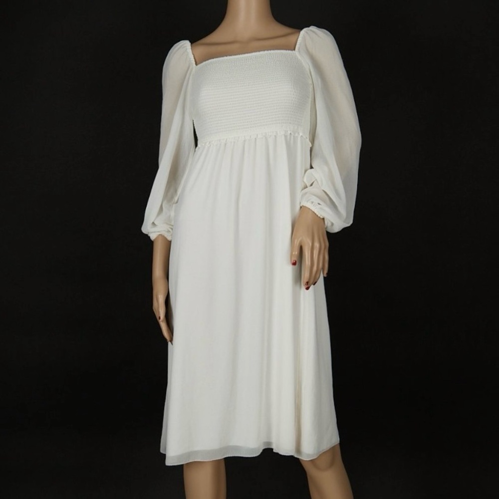 Aritzia Wilfred Tempest Chiffon Smocked Midi Dress
Women's XS